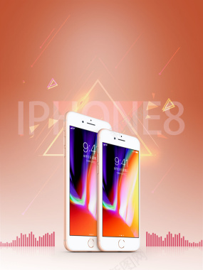 清新渐变iphone8预售海报背景psd背景