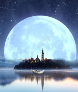 月亮梦幻H5背景背景