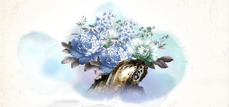 古典花朵背景背景