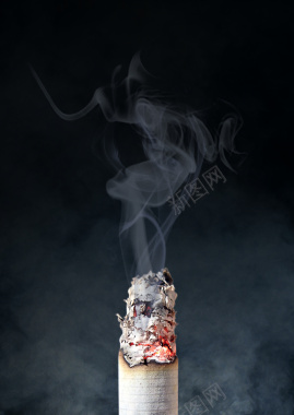 黑色简约全球禁烟日公益宣传海报背景背景
