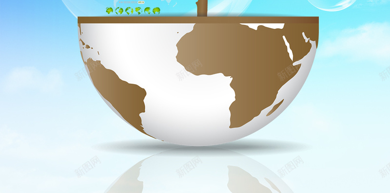 小清新环保H5分层背景psd设计背景_88icon https://88icon.com H5 分层背景 地球 大气 小清新 树木 气泡 环保