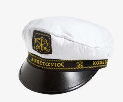 船员帽白色的平顶海军帽高清图片
