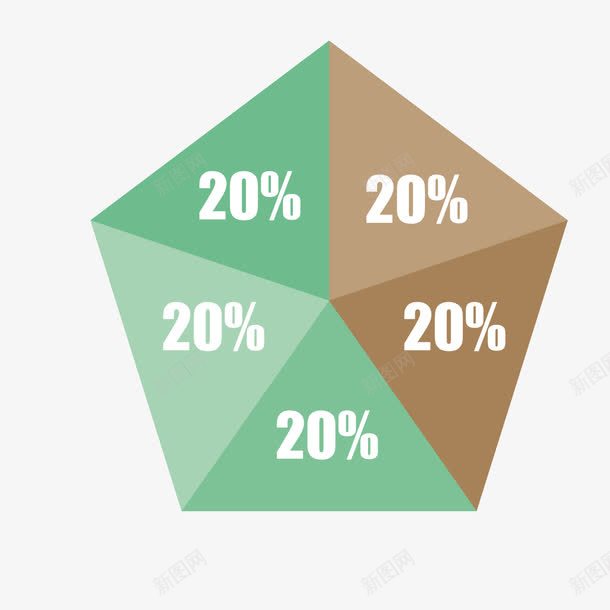 彩色五边形png免抠素材_88icon https://88icon.com 五边形 商务 数据 正五边形