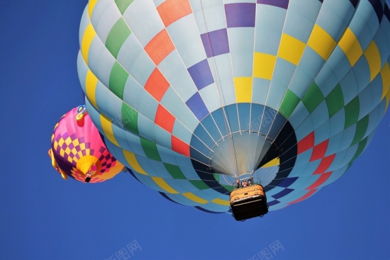 热气球背景天空白云飞翔7背景