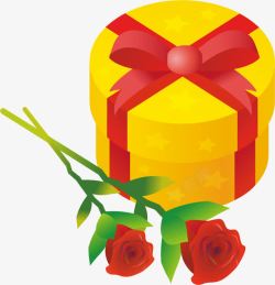 精美爱情情人节玫瑰花立体心礼盒素材