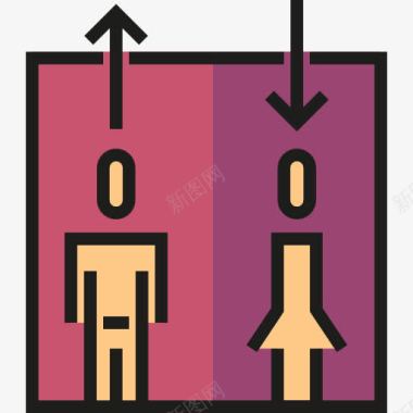 电梯安全标志电梯图标图标