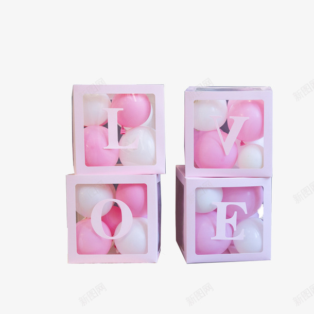 生日粉白色气球盒子png免抠素材_88icon https://88icon.com 生日 白色 盒子 粉色