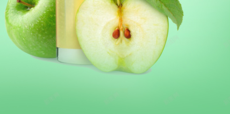 绿色苹果汁新品上市手机端H5背景jpg设计背景_88icon https://88icon.com H5背景 冷饮店 手机端 新品上市 特色推荐 素材 绿色 苹果 苹果汁 饮料 鲜榨果汁