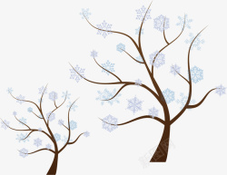 冬季树木暖冬海报矢量图素材