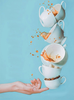 个性多纯色背景创意咖啡海报背景高清图片