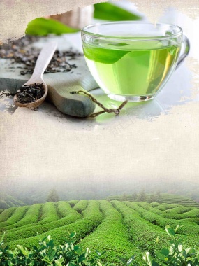 春茶茶文化海报背景模板背景