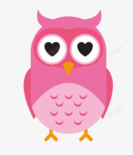 爱心眼睛粉色猫头鹰png免抠素材_88icon https://88icon.com 爱心 猫头鹰 鸟类 可爱