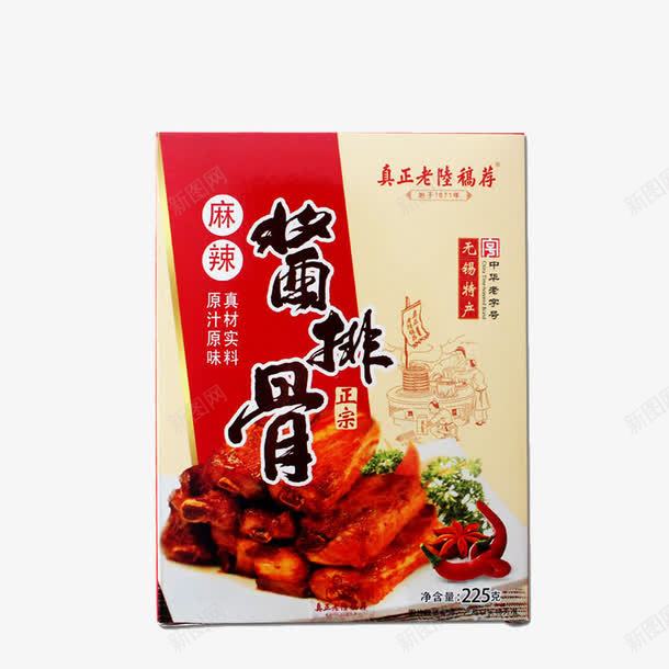 无锡麻辣味酱排骨png免抠素材_88icon https://88icon.com 产品实物 熟食 盒装 肉类