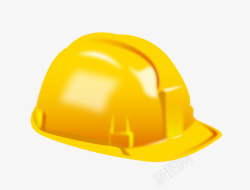 黄色工地立体安全帽素材