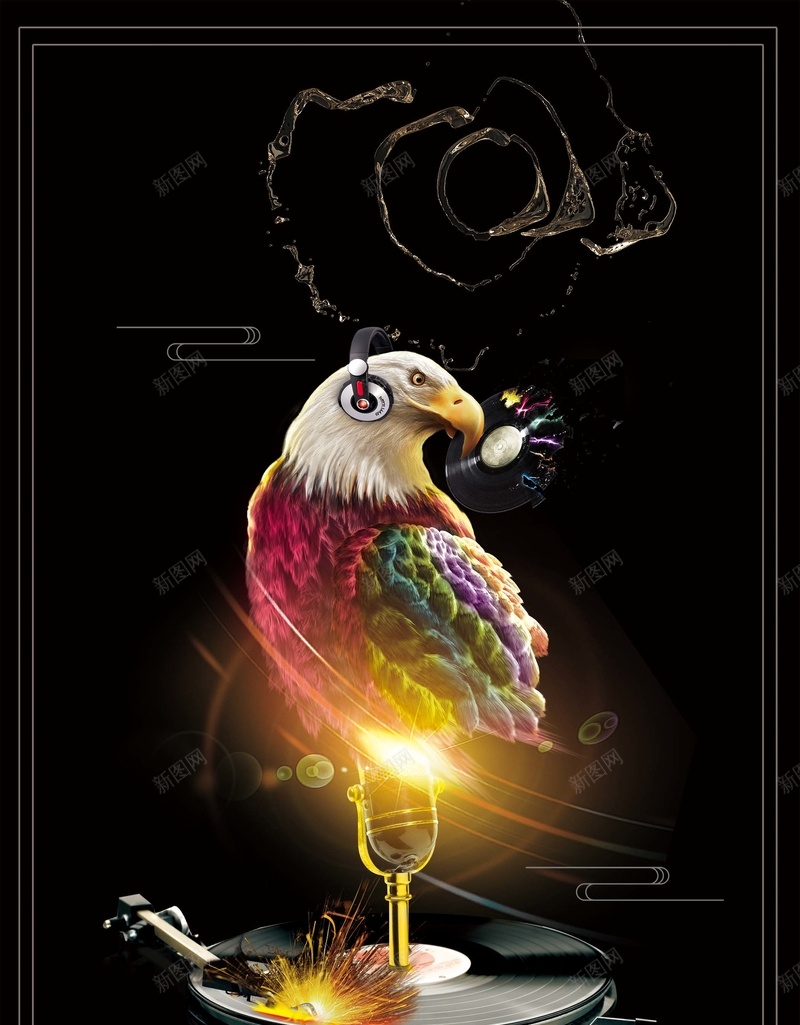 黑色动感创意耳机音乐海报背景psd设计背景_88icon https://88icon.com 游戏耳机 喇叭 耳塞 音乐 音箱 耳机模板下载 数码 耳机配件 电脑耳机 手机耳机 音乐海报