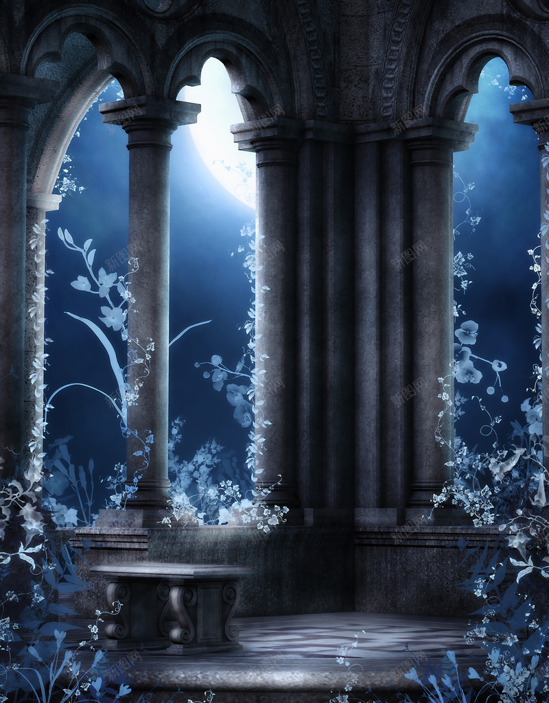 梦幻童话石拱门背景jpg设计背景_88icon https://88icon.com 梦幻 浪漫 石拱门 童话