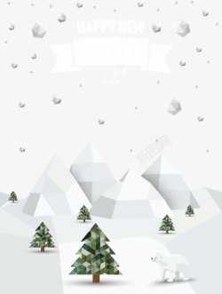 创意冬季雪景素材