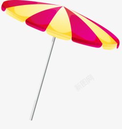 黄伞沙滩黄伞高清图片