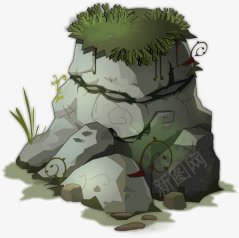 卡通山坡png免抠素材_88icon https://88icon.com 卡通 小草 山坡 手绘