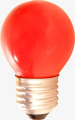一个电灯泡红色素材