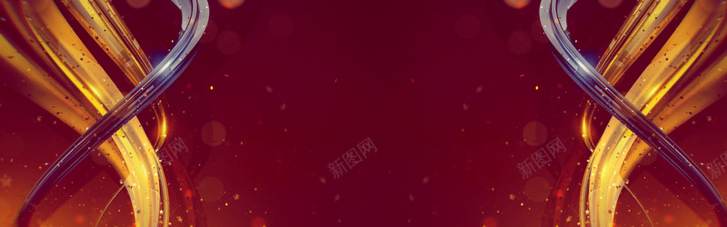新年大气红色淘宝海报背景背景