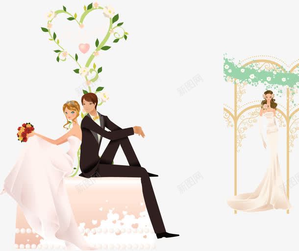 结婚照海报元素png免抠素材_88icon https://88icon.com 元素 海报元素 结婚照