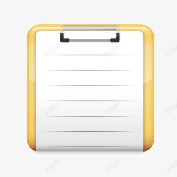黄色质感题板写字板png免抠素材_88icon https://88icon.com 写字板 质感 题板 黄色
