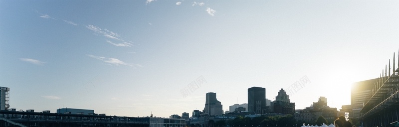 都市繁华简约天空蓝色背景背景