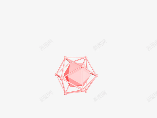 几何体粉色晶体球png免抠素材_88icon https://88icon.com C4D 几何 多面体 立体 粉色