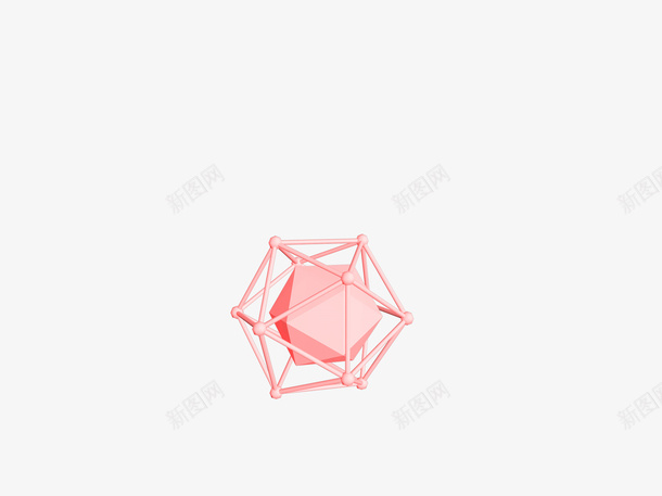 几何体粉色晶体球png免抠素材_88icon https://88icon.com C4D 几何 多面体 立体 粉色