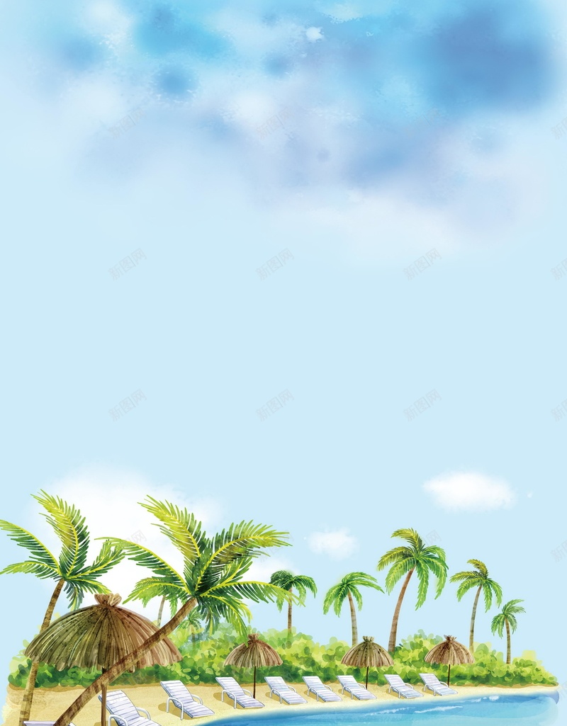 唯美沙滩海滩出游psd设计背景_88icon https://88icon.com 150PPI PSD源文件 分层文件 唯美 大海 平面设计 旅游 沙滩 海南 海滩 清爽 自由行