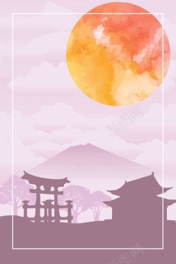 日本旅游日本印象海报背景背景
