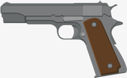 警卫武器手枪卡通手绘素材