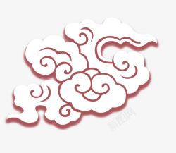 棕色中国风云朵装饰图案素材