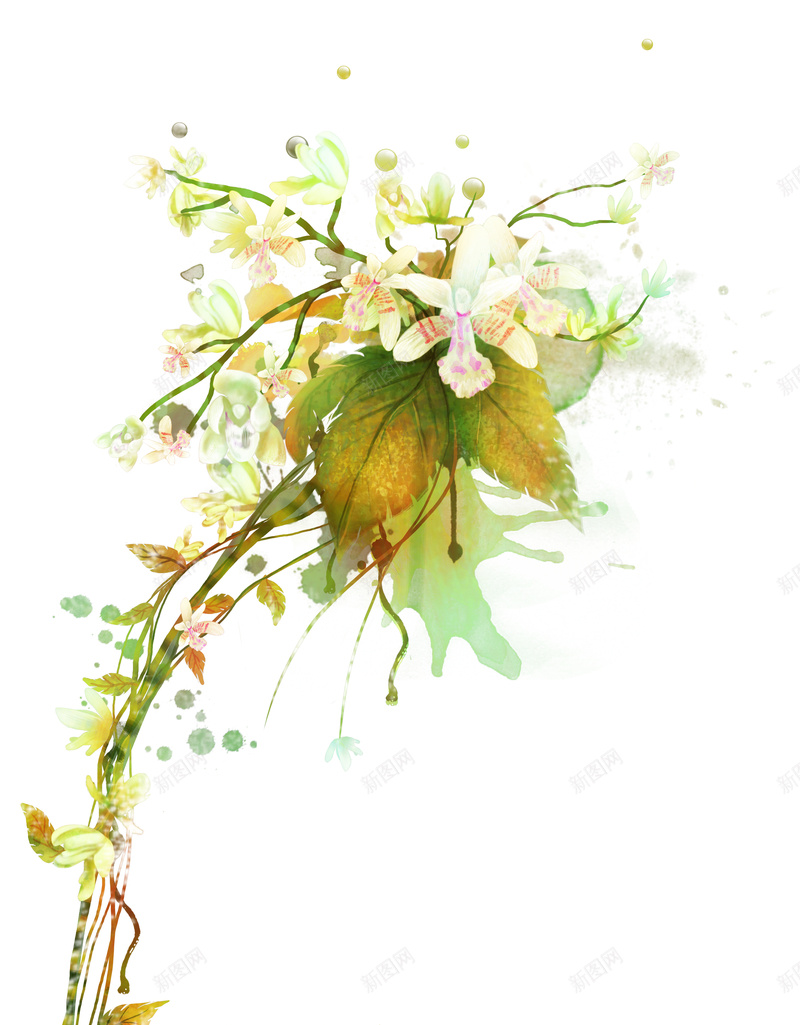 水彩花卉海报背景psd设计背景_88icon https://88icon.com 唯美 小清新 手绘 文艺 水彩 清新 白色 简约 花卉