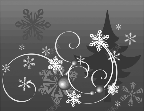 灰色圣诞节花纹圣诞元素底纹背景背景