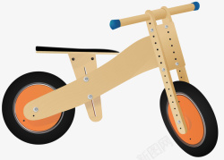 自行车玩具木质矢量图素材