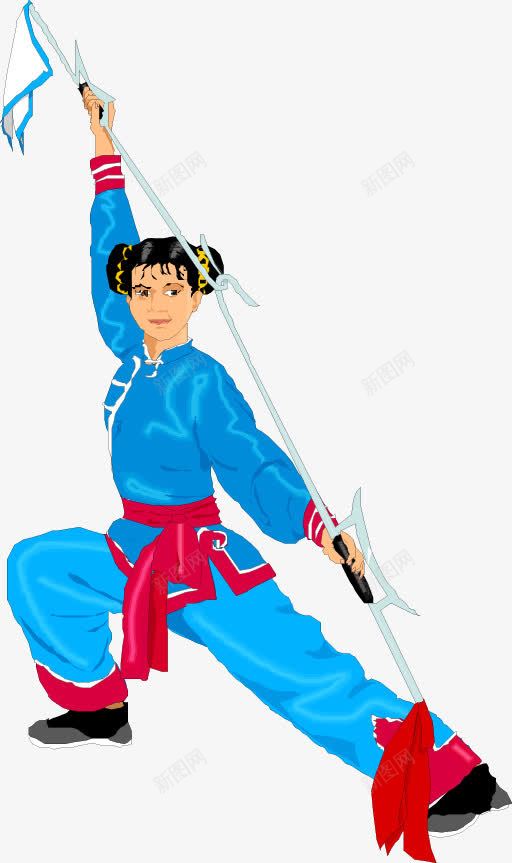 会武术的女孩png免抠素材_88icon https://88icon.com 功夫女孩 女孩 带武器 武术
