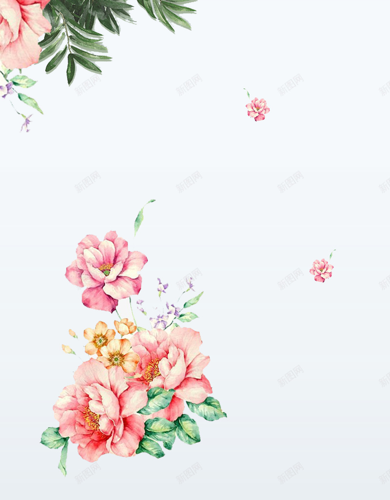 春季鲜花海报背景psd设计背景_88icon https://88icon.com 大气海报 宣传海报 文艺海报 日系海报 春季海报 梦幻海报 水彩海报 简约海报 节气海报