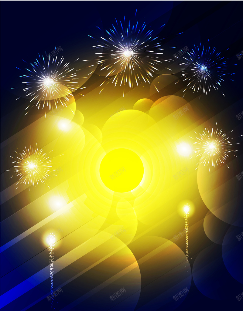 新年春节鸡年欢庆eps设计背景_88icon https://88icon.com 新年 春节 过年 新春 焰火 金黄 金灿 烟花 喜庆 欢庆