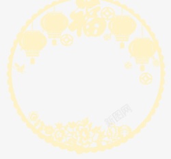 福灯笼边框素材