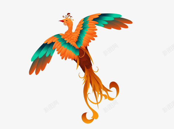 彩色凤凰飞翔姿态国潮psd免抠素材_88icon https://88icon.com 国潮 彩色凤凰 彩色凤凰飞翔姿态 质感凤凰