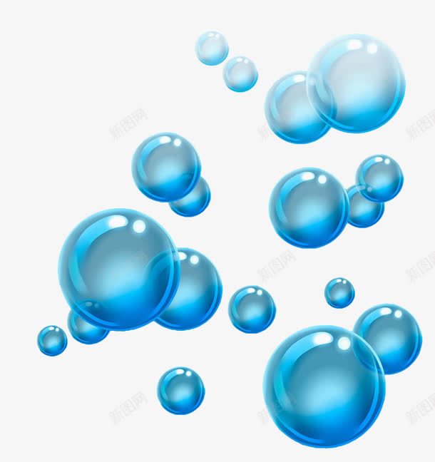 蓝色漂浮水气泡png免抠素材_88icon https://88icon.com 水气 水气泡 水泡 漂浮 苏打 蓝色
