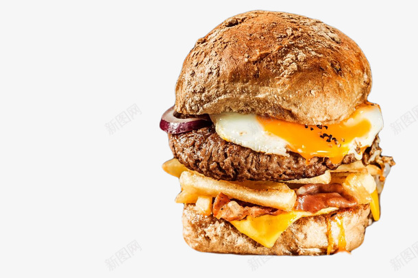 西式快餐燕麦汉堡png免抠素材_88icon https://88icon.com 可乐 橙汁 汉堡 燕麦