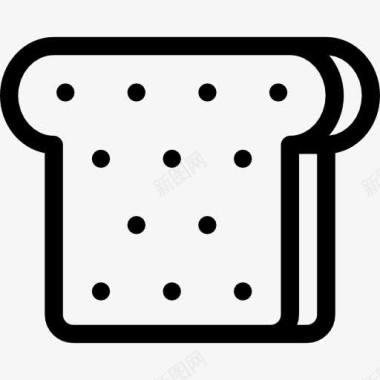 丰盛的午餐面包片图标图标