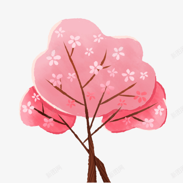 桃花桃树粉色系png免抠素材_88icon https://88icon.com 树 桃树 桃花 桃花树 花