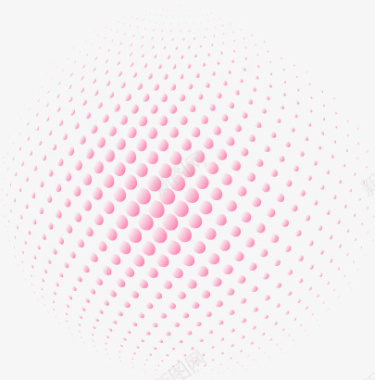 条纹粉色三维圆点立体图标图标