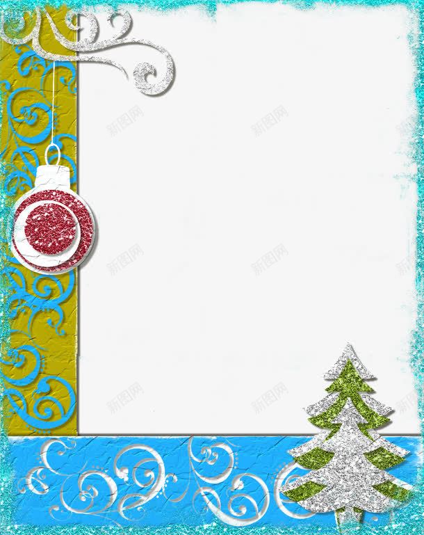 蓝色圣诞雪花装饰边框背景png免抠素材_88icon https://88icon.com 圣诞 背景 蓝色 装饰 边框 雪花