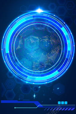 蓝色科技圆圈背景背景