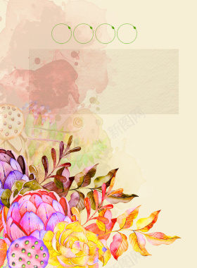 典雅黄色花朵花纹妇女节女生节背景图背景